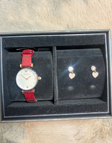 Emporio Armani watch & earrings 2061